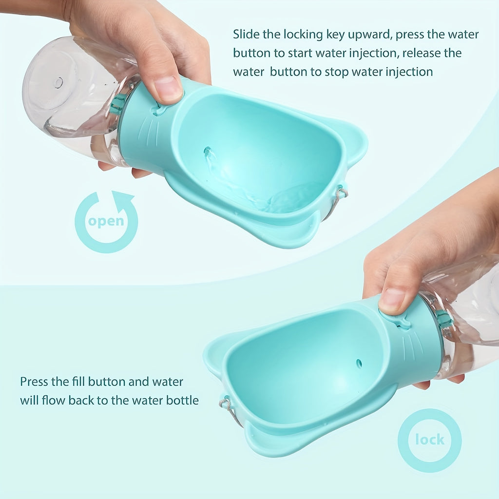 2 In 1 Dog Water Bottle, Leak Proof Portable Pet Water Bottle With Food...