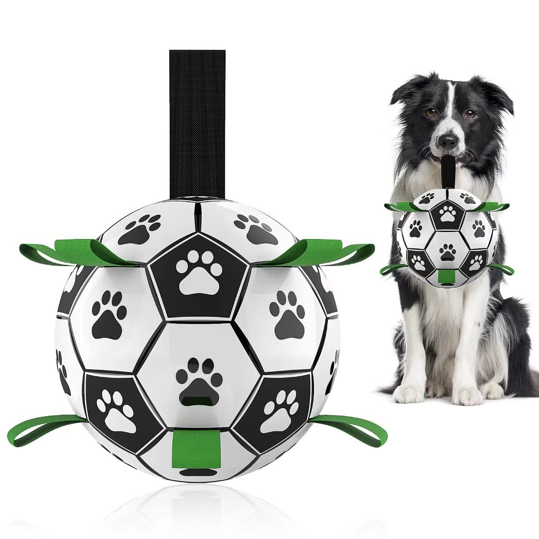 PawPath Enrichment — Interactive Dog Football Toy Soccer Ball...